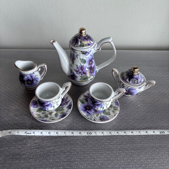 ACE Gift Collection Royal Fine Porcelain Miniature Tea Set - Picture 8 of 9